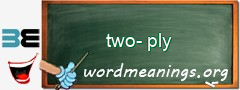 WordMeaning blackboard for two-ply